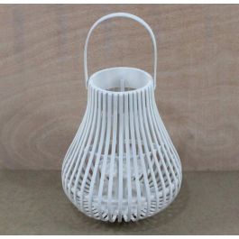 DKD Home Decor Portavelas Blanco Bambú y Cristal 29 x 34 x 29 cm Precio: 20.38608. SKU: S3037588