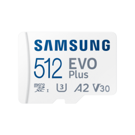 Samsung MB-MC512SA/EU Tarjeta Memoria microSDXC EVO Plus 2023 512GB con Adaptador SD 160MB/s U3 V30 A2 Precio: 48.78999994. SKU: B1654BRFX2