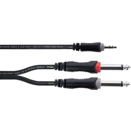 Cordial Cable Y Mini-Jack Estéreo / 2 Jacks Mono 3 Metros Precio: 10.50000006. SKU: B1HQ259Y5C