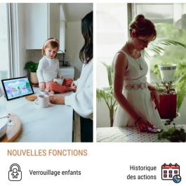 Konyks Priska FR Dual Pack Enchufes con Conexión Wi-Fi + BT, 16 A, Con Medidor de Consumo