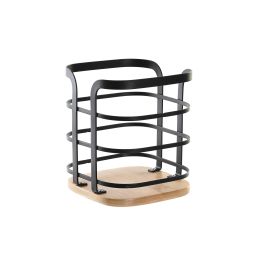 DKD Home Decor Cubertero Basicos Negro Natural Acero Bambu 12 x 14.5 x 12 cm Precio: 6.89000015. SKU: S3041256