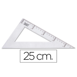 Liderpapel Cartabón 25 cm Plástico Cristal Transparente Biselado Graduado Precio: 14.58999971. SKU: B1BHH994QP