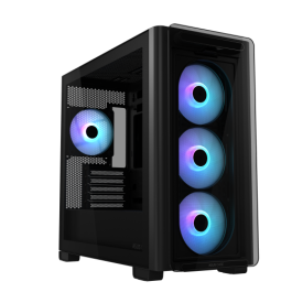 Asus A23 PLUS TG ARGB Negro - Torre PC, micro ATX/Mini-ITX, 3x120mm Ventiladores, Vidrio Templado, RGB, Ref. 90DC00K0-B19010