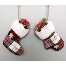 DKD Home Decor Decoración Colgante Navidad Tradicional Poliéster Colores Surtidos Rojo, Verde, Blanco 3 x 23 x 10 cm (12 Unidades) Precio: 41.00448. SKU: B1JH7SVVN4