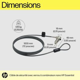 HP Essential Nano Combination Cable Lock HP Essential Nano Combination Cable Lock