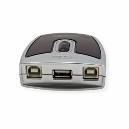 Aten 2-Port USB 2.0 Peripheral Switch 480 Mbit/s Negro, Plata