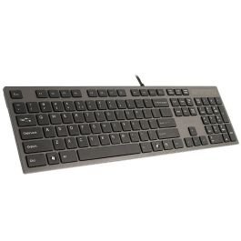 Teclado A4 Tech KV-300H QWERTY Negro Gris Monocromo Negro/Gris