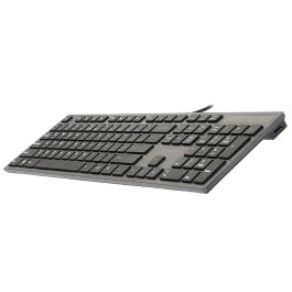 Teclado A4 Tech KV-300H QWERTY Negro Gris Monocromo Negro/Gris