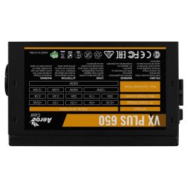 Fuente de Alimentación Aerocool VX PLUS 650 650 W ATX Fuente de Alimentación Aerocool VX PLUS 650 650 W ATX