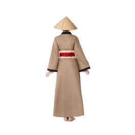 Disfraz Kimono China Marrón para Mujer Adulto con Vestido y Cinturón, Talla XS-S. Ideal para Fiestas Temáticas Países del Mundo Disfraz Kimono China Marrón para Mujer Adulto con Vestido y Cinturón, Talla XS-S. Ideal para Fiestas Temáticas Países del Mundo