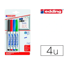 Edding Rotulador para pizarra blanca 661 punta redonda 1-2 mm blister 4 unidades colores surtidos Precio: 4.90000027. SKU: B1K6662AJJ