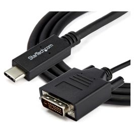 Adaptador USB C a DVI Startech CDP2DVIMM2MB Negro