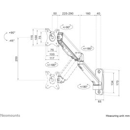 Soporte TV Neomounts WL70-450BL11 17" 32" 9 kg