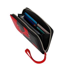 DC Comics Harley Quinn Billetero Essential Jacket Negro - 12 compartimentos para tarjetas, monedero con cremallera DC Comics Harley Quinn Billetero Essential Jacket Negro - 12 compartimentos para tarjetas, monedero con cremallera