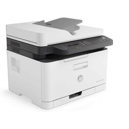 HP 4ZB97A Multifunción Láser Color Impresora, Copiadora, Escáner y Fax con WiFi, ADF - Blanca