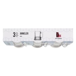 La Mediterranea Set de 3 Jarritas con Asa, 35 cc | Colección Anneler | Dimensiones: Ø4.1 x 6 cm (36 Cajas)