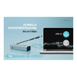 Hub USB i-Tec CAHUBMETAL2A2CPD Plateado