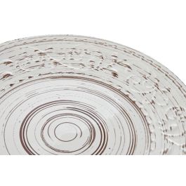 DKD Home Decor Plato Básico de Gres Blanco 28x2.5x28 cm (6 Unidades)