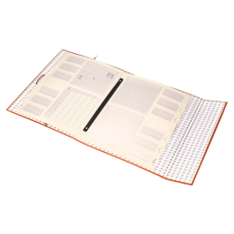 Liderpapel Carpeta Clasificadora Folio Prolongado Cartón Forrado Naranja 12 Departamentos