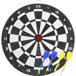 Sport And Fun Set de Diana y Dardos con 4 Dardos, Diámetro 25 cm Precio: 18.90000035. SKU: B15JJH7AQW