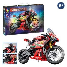 Juego de construcción maqueta bloques XL moto roja 26 cm