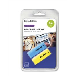 Pack De 2Ud. Pendrive 64Gb Usb2.0 Azul-Amarillo ELBE USB-264 Precio: 9.68999944. SKU: B136N5F6EA