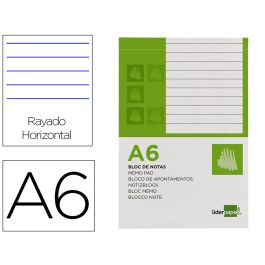 Bloc Notas Liderpapel Horizontal A6 80 Hojas 60 gr-M2 Perforado 10 unidades Precio: 7.99000026. SKU: B15CGTZ6L9