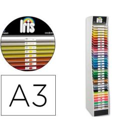 Guarro Expositor Vacío para Cartulina A3 185 gr, 34 Estantes, Medidas 60x40x200 cm