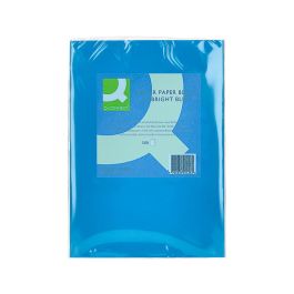 Papel Color Q-Connect Din A4 80 gr Azul Intenso Paquete De 500 Hojas