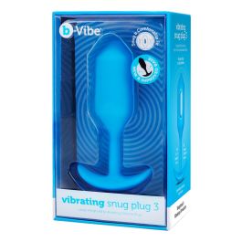Plug Anal B-Vibe Vibrating Snug 3 Azul (3,7 x 13,8 x 1 cm)