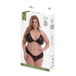 Conjunto de Lencería Baci Lingerie Bra & Panty Negro (Queen)