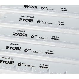 RYOBI 6 Hojas abigarradas de madera y metal para sierra de sable