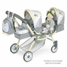 Coche de muñecas gemelar plegable pipo 45x100x81cm