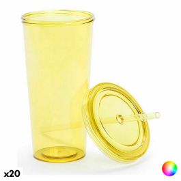 Vaso con Pajita Top Can Cap 144874 (750 ml) (20 Unidades)