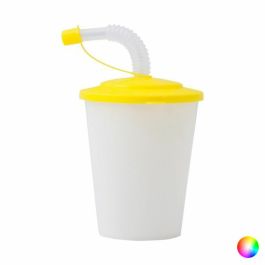 Vaso con Pajita Top Can Cap 143171 (380 ml) (10 Unidades)