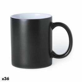 Taza de Cerámica 145837 Bicolor Negro (350 ml) (36 Unidades)