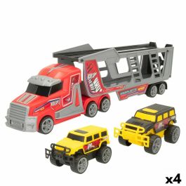 Camión Portavehículos Colorbaby 47 x 13 x 8 cm (4 Unidades) 3 Piezas De fricción