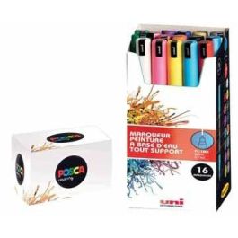 POSCA PC-1MR Set de 16 Rotuladores de Pintura, Punta Redonda Fina 0.7mm, Colores Surtidos: Negro, Azul, Oro, Verde, Naranja, Rosa, Rojo, Plata, Violeta, Blanco, Amarillo Precio: 56.50000015. SKU: B1DVWCLEF5