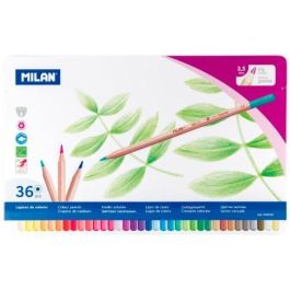 Milan Lápices de Colores Mina Gruesa Estuche Metálico 36 Ud Precio: 12.59000039. SKU: S8413180