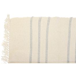 DKD Home Decor Alfombra Boho Blanco Gris 290 x 0.75 x 200 cm (2 Unidades) Algodón