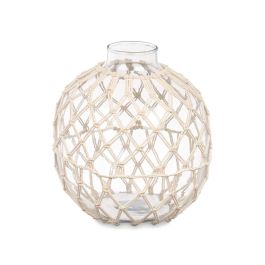 Esfera de Vidrio con Cuerda Blanca Giftdecor 21x23x21 cm (4 Unidades) Esfera de Vidrio con Cuerda Blanca Giftdecor 21x23x21 cm (4 Unidades)