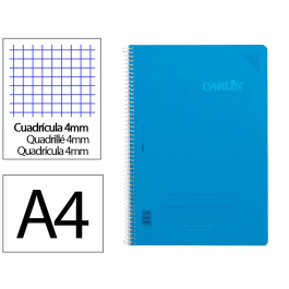 Carlin Cuaderno Espiral A4 Tapa Plástico 80 Hojas 90gr Cuadro 4mm con Margen Color Azul Precio: 5.082. SKU: B19FXVWQFN