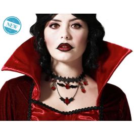 Collar Gótico Negro con Camafeo y Cadenas para Disfraz de Vampiresa, Novia Oscura o Reina Oscura - Accesorio Halloween Precio: 1.49999949. SKU: B1JCFX2A5V