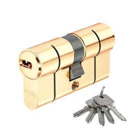 Abus Eurocilindro puntos latón doble embrague 35/35mm - d66 mm, leva larga, incluye 5 llaves, copiables, ref silca ab48 edm 12028 Precio: 35.50000003. SKU: S7918246