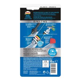 Pattex Silicona neutra blanca para baño y cocina, 50 ml - Resistente al moho y agua, fácil aplicación