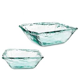 Giftdecor Centro de Vidrio Inca 23 cm - Cristal Reciclado Transparente (4 Unidades)