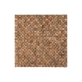 DKD Home Decor Decoración de Pared Moderna Escultórica de Troncos en Madera de Mango Color Natural de 90x90x4.5 cm