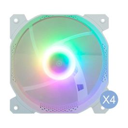 Montech AIR 100 ARGB TG White | Caja PC Gaming Mini Tower con Iluminación RGB y Panel de Vidrio Templado