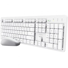 Trust Combo Teclado y Ratón Inalámbrico Ody II Silencioso Blanco