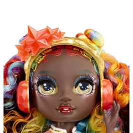 MGA Rainbow High Muñeca Iris Crystal Fashion con Accesorios de Cristal DIY para Niñas +8 Años